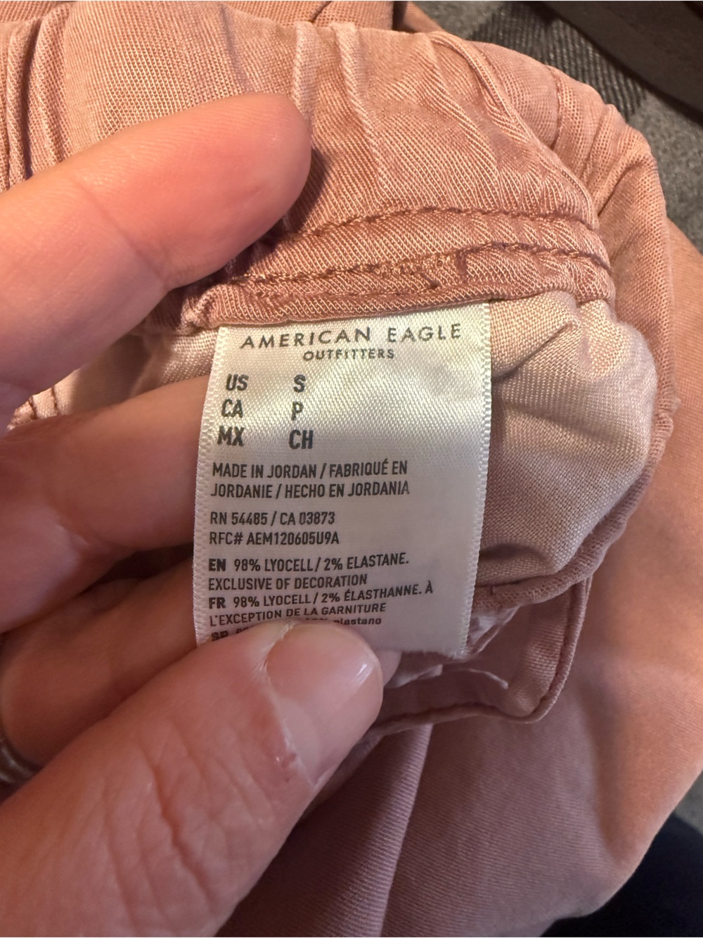 American Eagle Dusty Mauve Drawstring Pull On pants - Picture 3 of 4